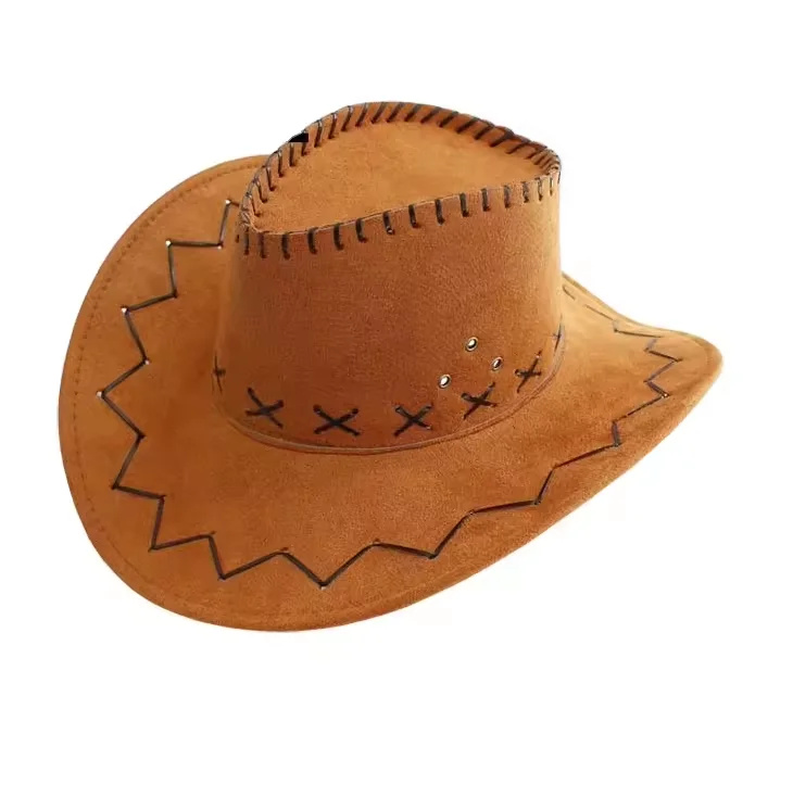 Stitched Suede-look Western