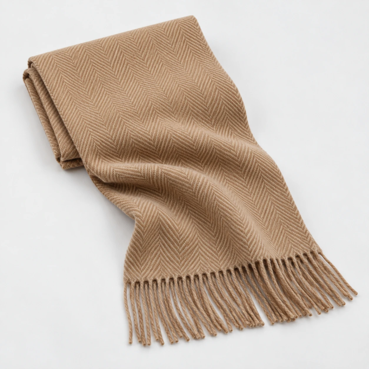The Camel Herringbone Scarf