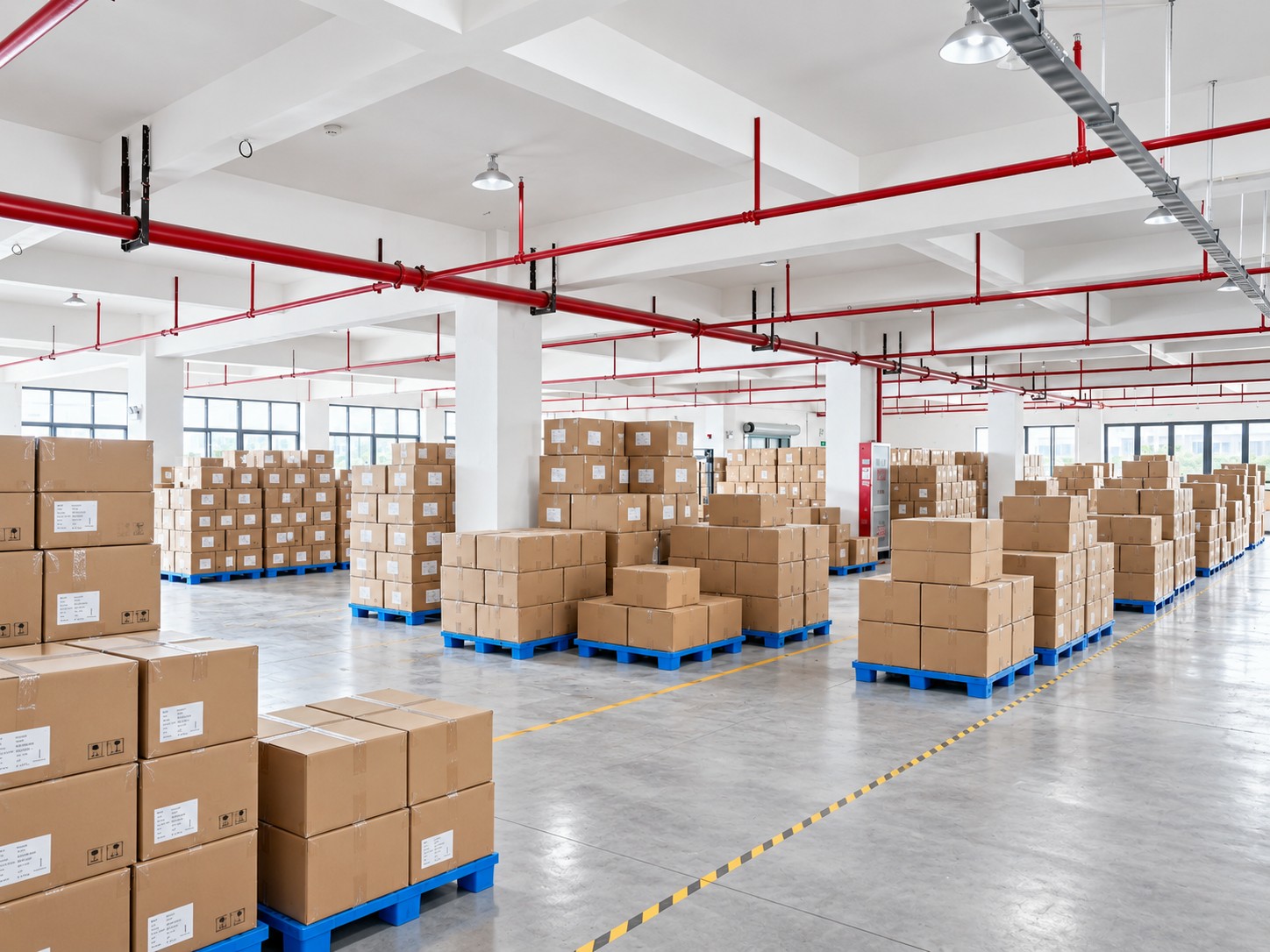 The company’s Yiwu warehouse, shown in its brochure.